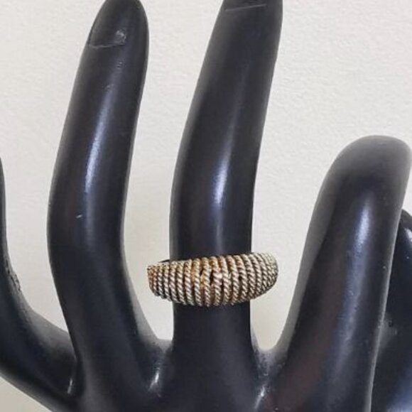 Vintage 14kt Gold Swiss Twisted Rope Design Ring - Picture 3 of 8